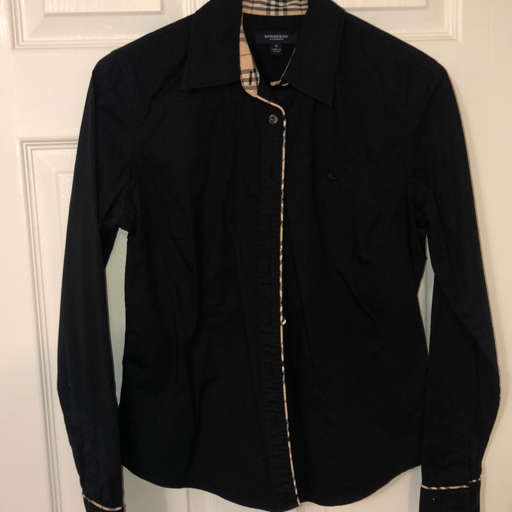 Black Burberry button up